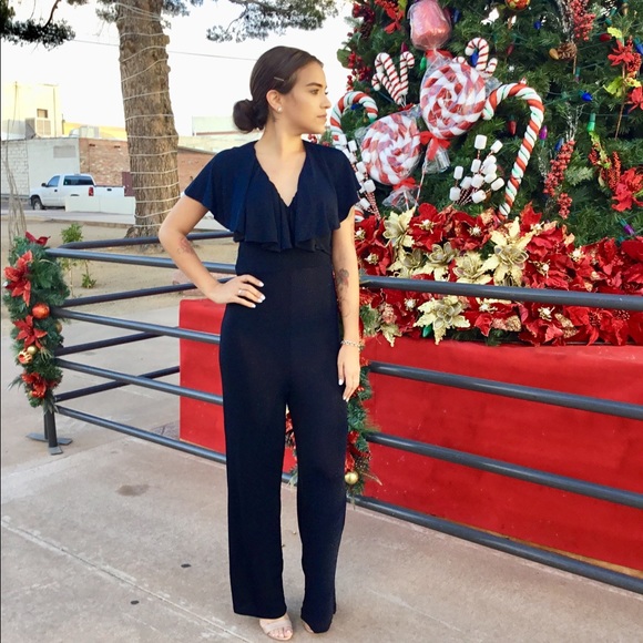 Jumpsuit Royal Blue Shimmer-LAST ONE-CLEARANCE - Picture 3 of 6